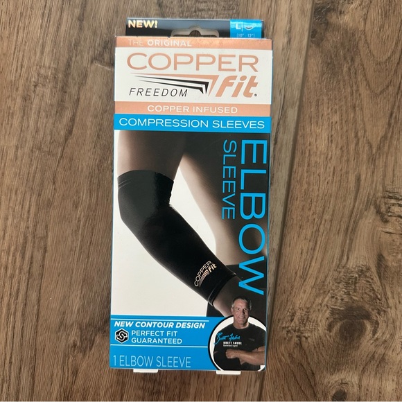 NEW!! Copper Fit Black Compression Elbow Sleeve, Large, 10”-12” - Picture 1 of 7